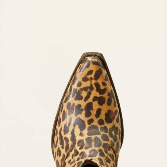 Ariat Layla Distressed Leopard Leather Western Boots Booties - Picture 7 of 7